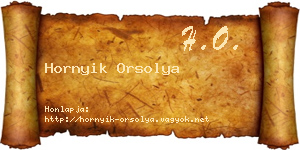 Hornyik Orsolya névjegykártya