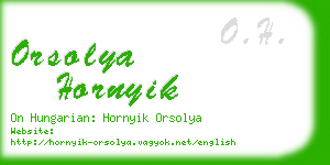 orsolya hornyik business card